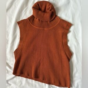 Better Be Terracotta Ribbed Turtleneck